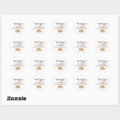 Dank u Herfst Eucalyptus Autumn Wedding Ronde Sticker (Vel)