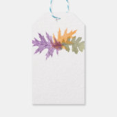 Dank u Herfst Foliage Elegant Gold Script Cadeaulabel (Achterkant)