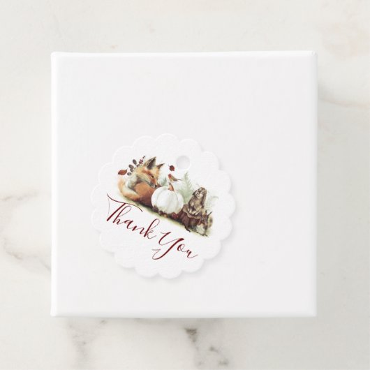 Dank u Herfst verjaardagsfeestje Bedankjes Labels (In situ)