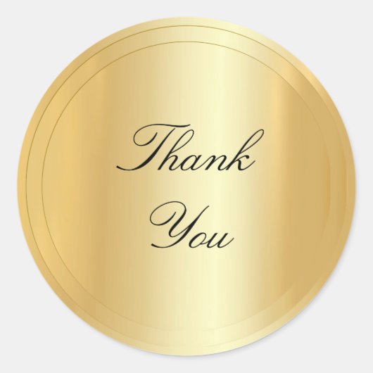 Dank u het Manuscript van de Tekst Gold Blik Moder Ronde Sticker (Voorkant)