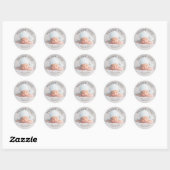 Dank u het Manuscript van het Baby shower van het  Ronde Sticker (Vel)