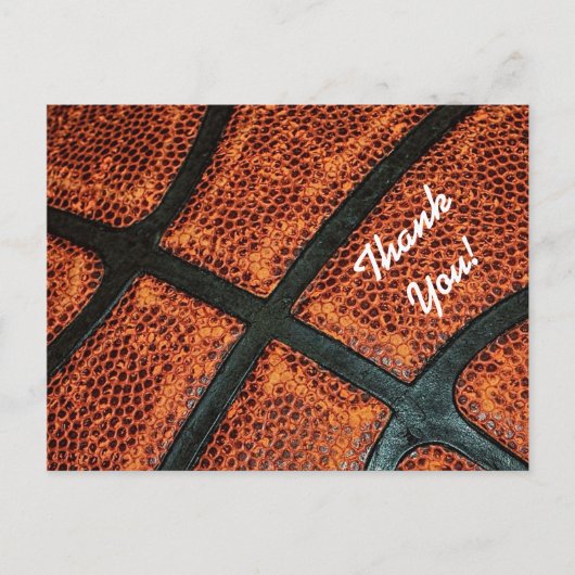 Dank u het Oude Retro Patroon van het Basketbal Briefkaart (Voorkant)