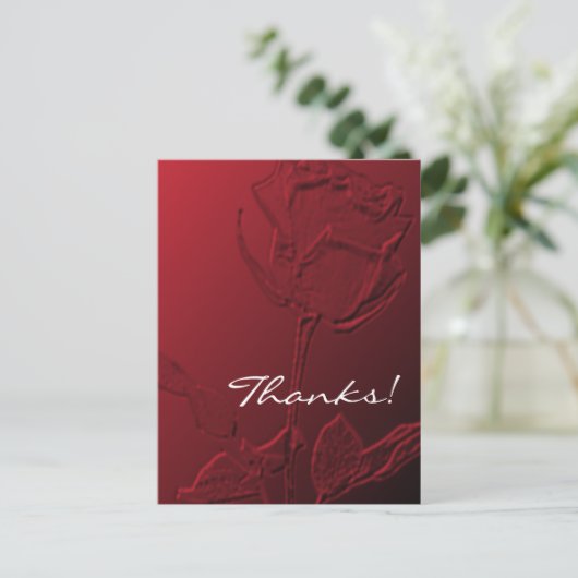 Dank u het Rood van Briefkaarten toenam (Staand voorkant)