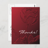 Dank u het Rood van Briefkaarten toenam (Voorkant / Achterkant)