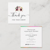 Dank u het visitekaartje van het manuscript (Voorkant / Achterkant)