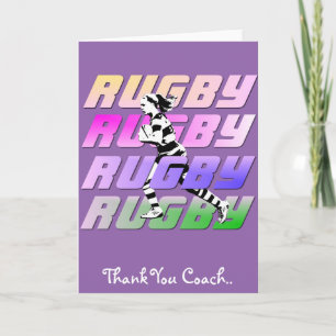 Dank u het wenskaart van de Bus van het Rugby Bedankkaart