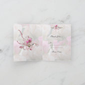 Dank u het Witte Roze Korset van het Mooie Bedankkaart (Binnen)