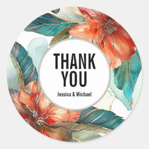Dank u Hibiscus Serenade Paradise Ronde Sticker