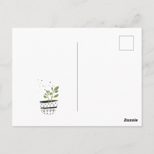 Dank u hipster cactusdruk briefkaart (Achterkant)