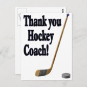 dank u hockey coach briefkaart (Voorkant / Achterkant)