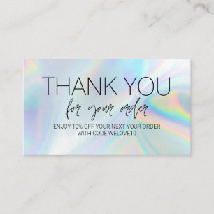 Dank u Holographic instagram Korting Visitekaartje