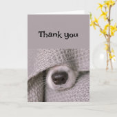 Dank u Hond Grappige Hond Neus Kaart (Gele Bloem)
