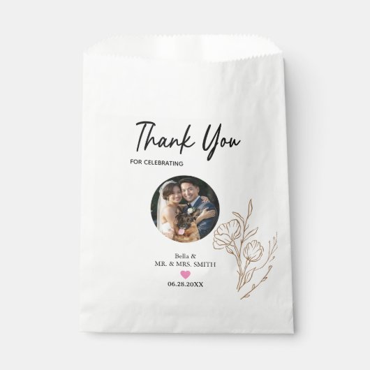 Dank u Hond Treat Bruiloft Favor Bag | Aangepaste  Bedankzakje (Voorkant)