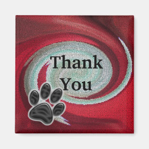 Dank u hond Walker Paw Print Swirl Pet Sitter Magneet