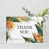 Dank U horizontale Vogels van het Paradijs Bliss Bedankkaart (Staand voorkant)