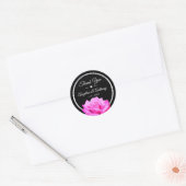 Dank u Hot Pink Fushia Roos bruiloft zegels (Envelop)