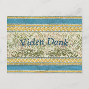 Dank u in het Duits, Bedompte Vielen Briefkaart