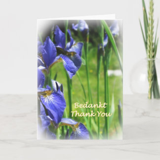 Dank u in het Nederlands en het Engels Bedankkaart