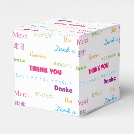 Dank u in vele talen bedankdoosjes (Voorkant Zijde)