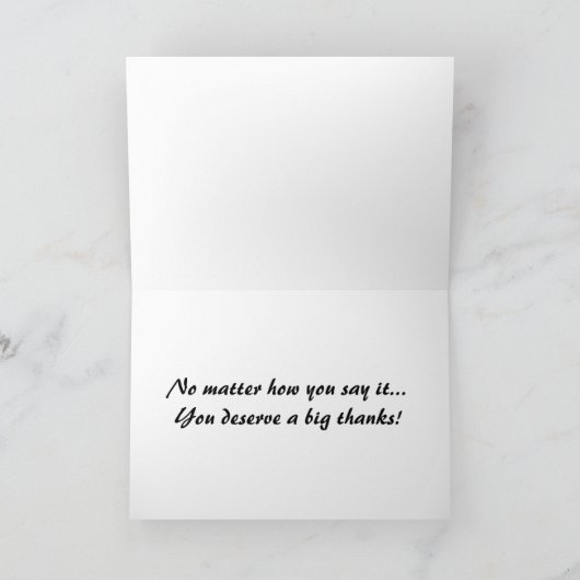 Dank u in vele talen Kaart (Binnen)