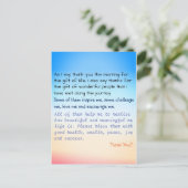 Dank u Inspirerend levenscitaat Briefkaart (Staand voorkant)