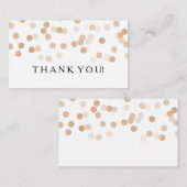 Dank u invoegen Faux koperen Folie glitter lichten Informatiekaartje (Voorkant / Achterkant)