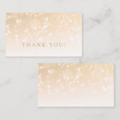 Dank u invoegen Gouden Bokeh Sparkle Lights Informatiekaartje (Voorkant / Achterkant)