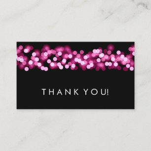 Dank u invoegen Pink Hollywood Glam Informatiekaartje