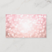 Dank u invoegen Roos Blush Pink Glitter Lights Informatiekaartje (Achterkant)