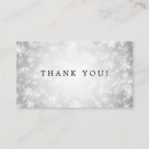 Dank u invoegen Silver Winter Wonderland Informatiekaartje
