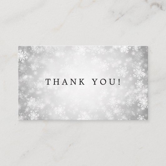 Dank u invoegen Silver Winter Wonderland Informatiekaartje (Voorkant)