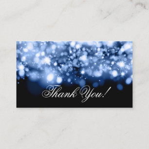 Dank u invoegen Sparkling Lights Sapphire Blue Informatiekaartje