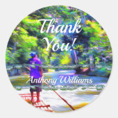 Dank u Jamaican River Raft Ride J001 Ronde Sticker (Voorkant)