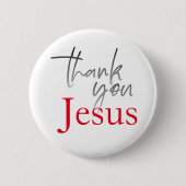 Dank u Jesus Gradient Christelijk Faith Ronde Button 5,7 Cm (Voorkant)