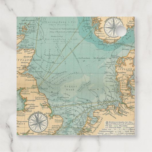 Dank u Journey Square Wedding Favor Label (Achterkant)