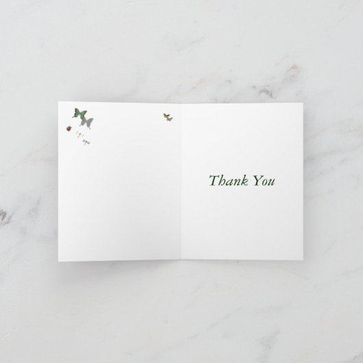 Dank u kaarden bedankkaart (Binnen)