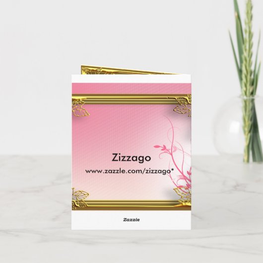 Dank u kaarden Elite het Roze Wit Goud toenam Bedankkaart (Achterkant)