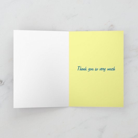 Dank u kaarden, Grappige vogel met giften Bedankkaart (Binnen)