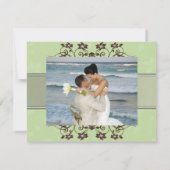 Dank u kaarden - Groen & Chocoladebruine Munt Bedankkaart (Achterkant)