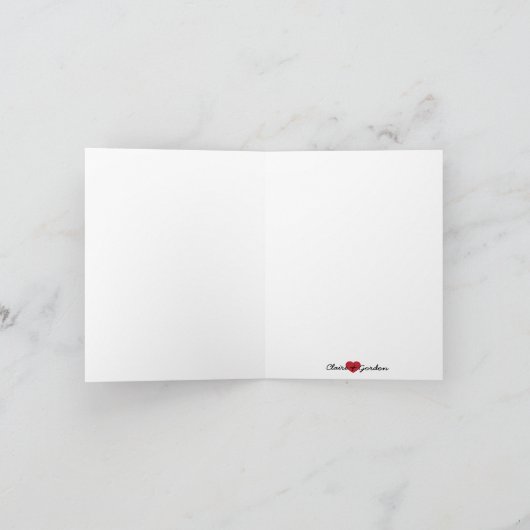 Dank u kaarden - Schotse Bruid & Bruidegom Bedankkaart (Binnen)