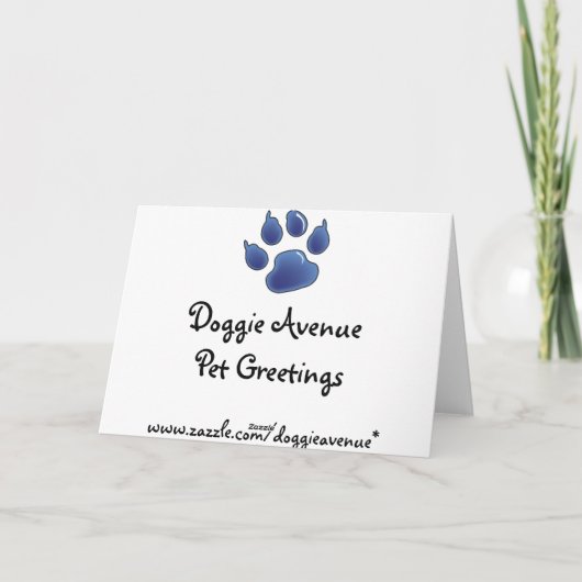 Dank u kaarden van de Hond Bedankkaart (Achterkant)