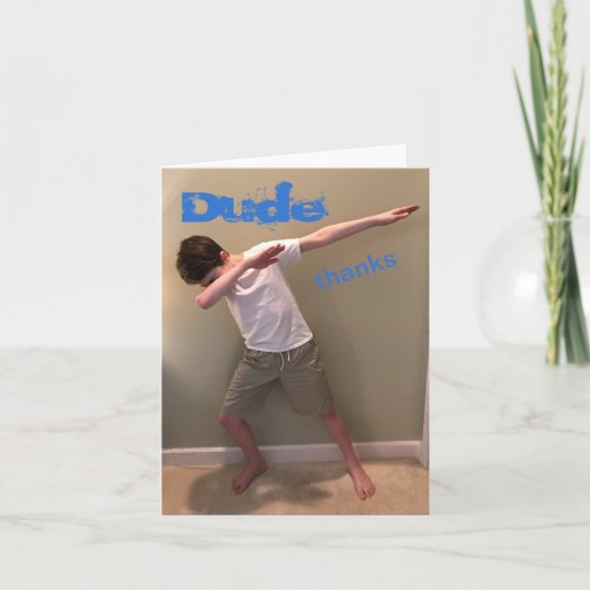 Dank u kaarden van Tiener Bedankkaart (Voorkant)