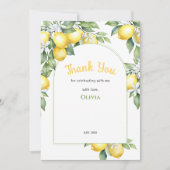 Dank u kaart citroen citru verjaardag. (Voorkant)