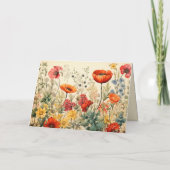 Dank u kaart - Cottage tuin thema (Achterkant)