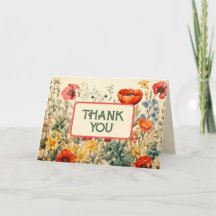 Dank u kaart - Cottage tuin thema