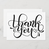 Dank u kaart - handgeschreven kaart (Voorkant / Achterkant)