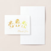 Dank u kaart-kroon folie kaarten (Display)