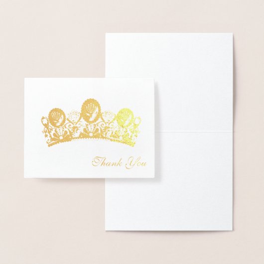 Dank u kaart-kroon folie kaarten (Display)