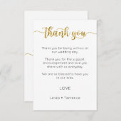 Dank u kaart, script dank u kaart (Voorkant / Achterkant)