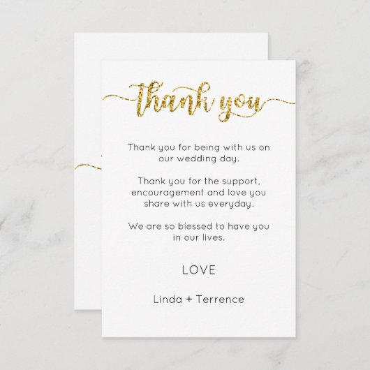 Dank u kaart, script dank u kaart (Voorkant / Achterkant)